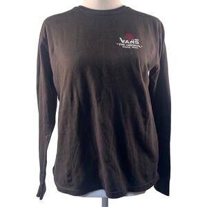Vans Long Sleeve Graphic‎ T-Shirt Rose Logo Casual Top Kids Size L